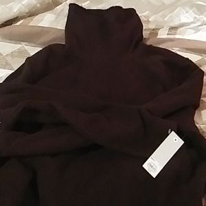 Soft black sweater with long neck